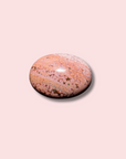 Gorgeous Pink Orbicular Sea Jasper Palm Stone