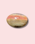Unique Rainbow Sea Jasper Palm Stone With Quartz