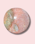 Large Pink & Purple Sea Jasper Palm Stone