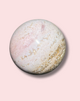 Pastel Orbicular Sea Jasper Sphere With Hints of Pink