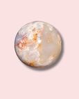Moody Pink Amethyst x Blue Flower Agate Sphere - Made in Mother Nature