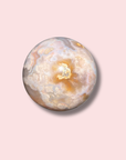 Moody Pink Amethyst x Blue Flower Agate Sphere - Made in Mother Nature