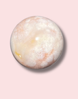 Stunning Pink Amethyst x Flower Agate Sphere With Druzy Cave - Made in Mother Nature