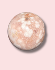 Stunning Pink Amethyst x Flower Agate Sphere With Druzy Cave - Made in Mother Nature