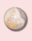 Orby Pink Amethyst x Flower Agate Sphere With Beautiful Colors - Made in Mother Nature