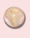 Orby Pink Amethyst x Flower Agate Sphere With Beautiful Colors - Made in Mother Nature
