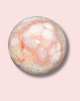 Quartz-Filled Pink Amethyst x Flower Agate Sphere - Made in Mother Nature
