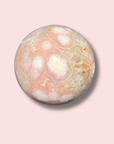 Quartz-Filled Pink Amethyst x Flower Agate Sphere - Made in Mother Nature