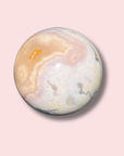 Soothing Pink Amethyst x Flower Agate Sphere - Made in Mother Nature