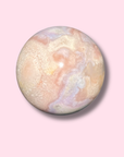 Soothing Pink Amethyst x Flower Agate Sphere - Made in Mother Nature