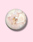 Stunning Pastel Pink Amethyst x Flower Agate Sphere - Made in Mother Nature