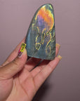 Colorful Labradorite "Shark Fin" Freeform