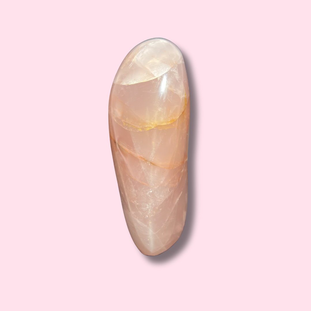 Star Rose Quartz Freeform With Hematoid Layers - Made in Mother Nature