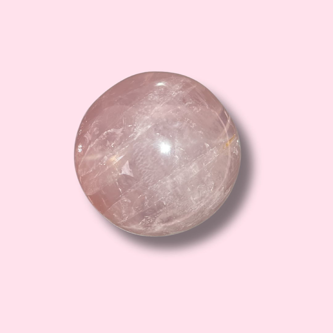 Lavender Star Rose Quartz Sphere - Made in Mother Nature