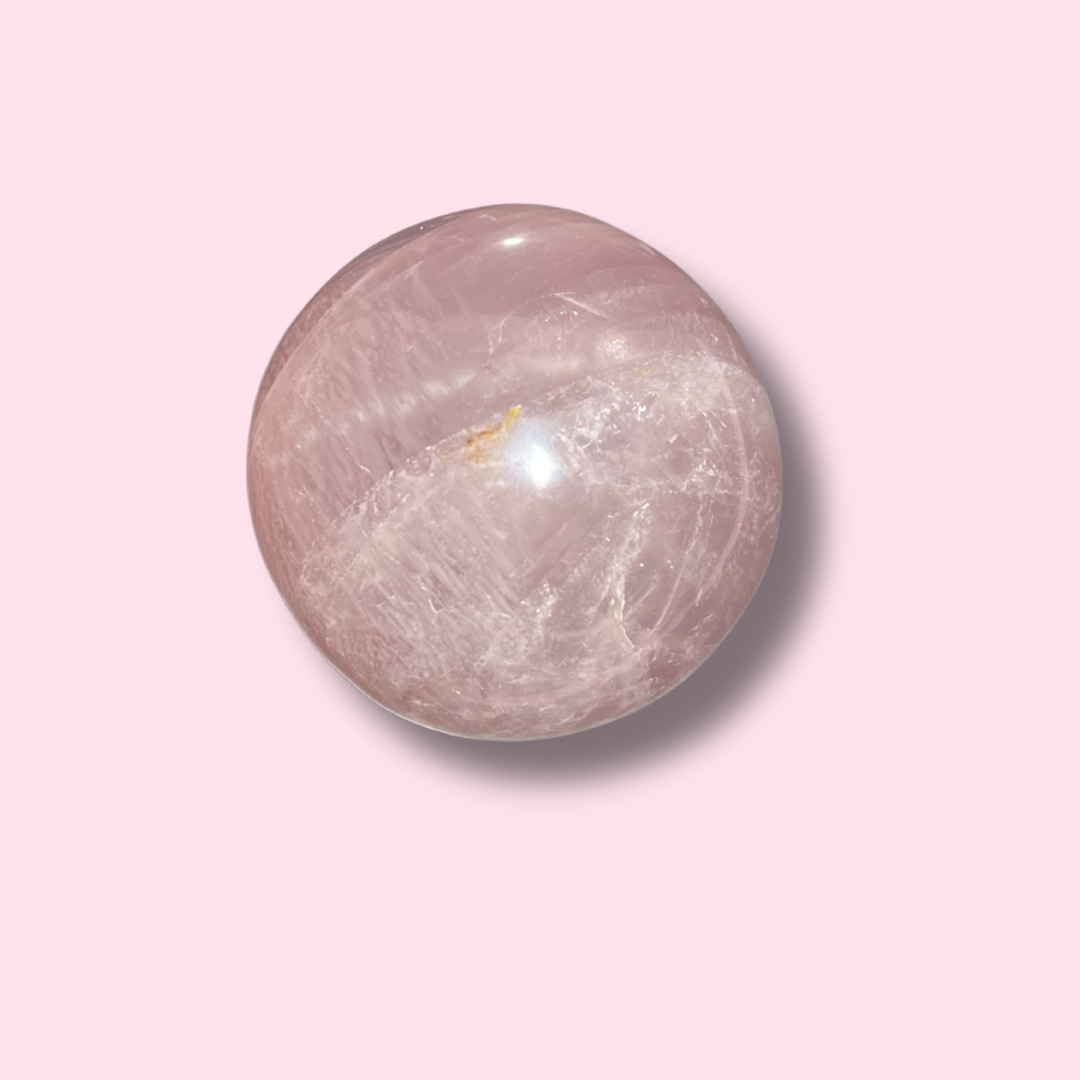 Lavender Star Rose Quartz Sphere - Made in Mother Nature