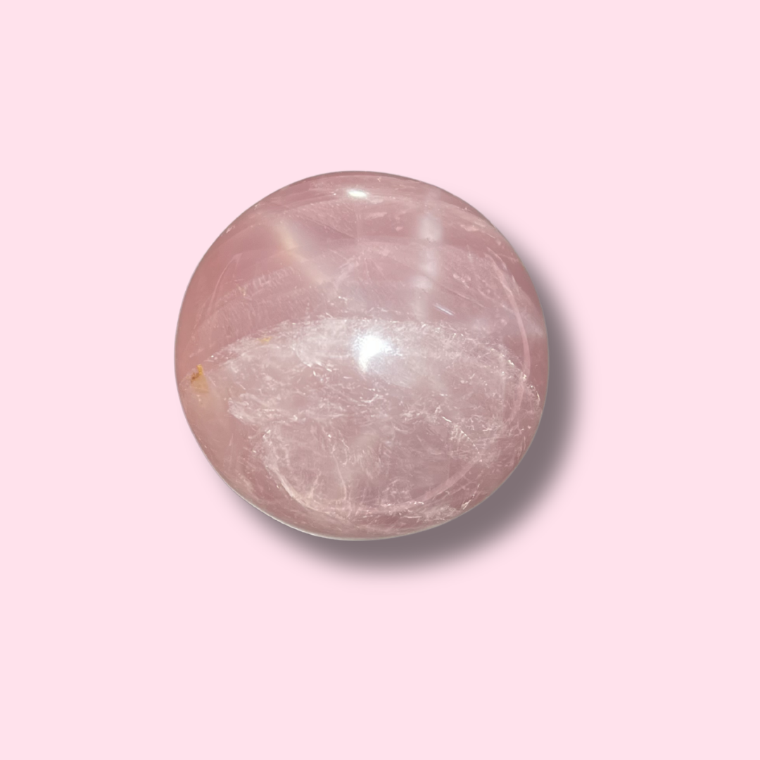 Lavender Star Rose Quartz Sphere - Made in Mother Nature