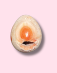 Quartzy Carnelian Egg With Druzy Cave - Made in Mother Nature