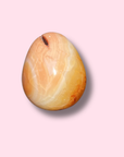 Peach Banded Carnelian Egg - Made in Mother Nature