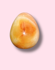 Peach Banded Carnelian Egg - Made in Mother Nature