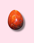Pink Carnelian Egg With Druzy Cave - Made in Mother Nature
