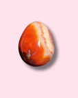 Pink Carnelian Egg With Druzy Cave - Made in Mother Nature