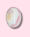Pastel Pink Sea Jasper Palm Stone - Made in Mother Nature