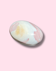 Pastel Pink Sea Jasper Palm Stone - Made in Mother Nature