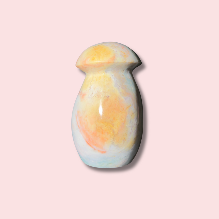 Beautiful Pastel Sea Jasper Mushroom - Made in Mother Nature