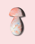 Cute Red & Blue Sea Jasper Mushroom - Made in Mother Nature