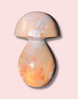 XL Pretty Peach Colored Sea Jasper Mushroom - Made in Mother Nature