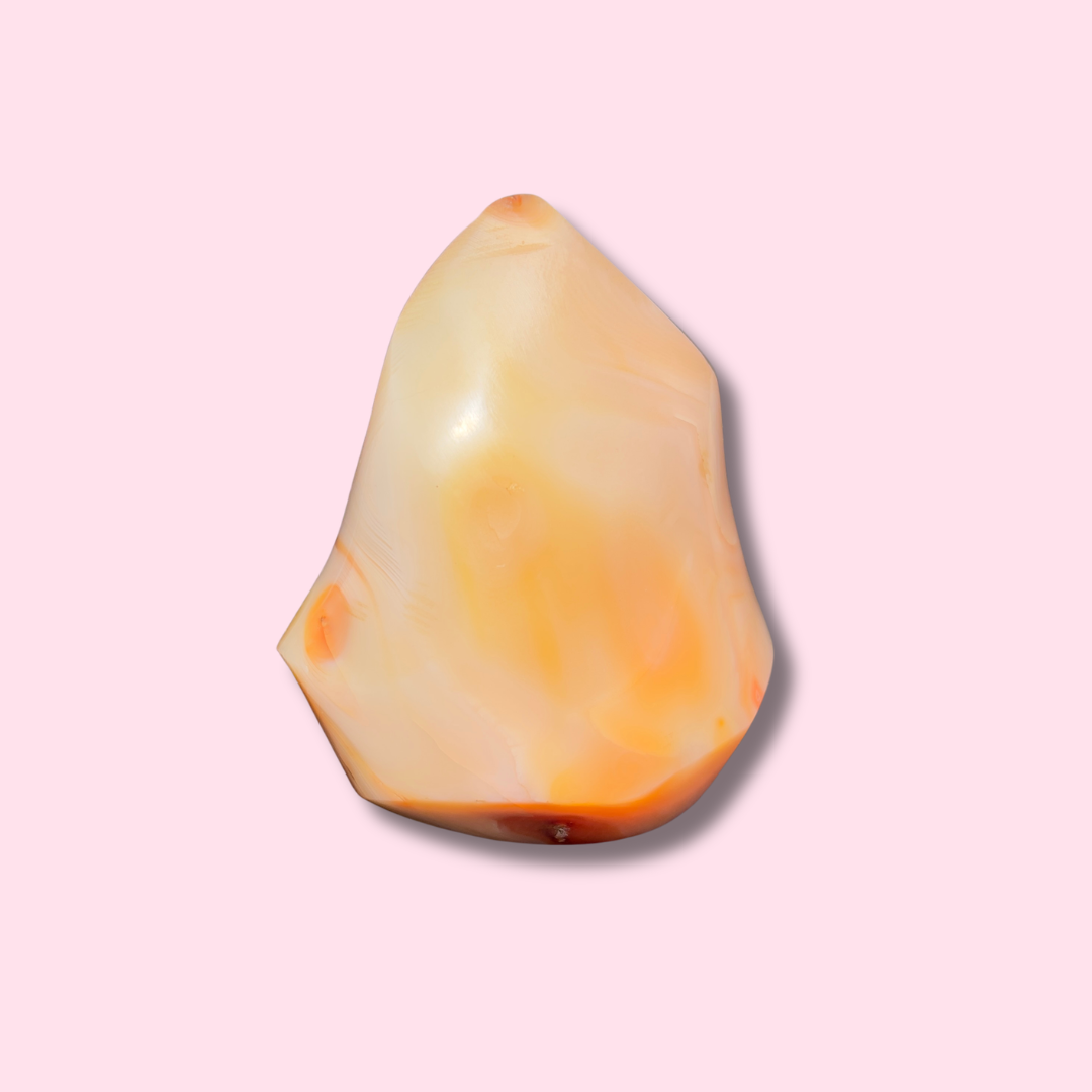 Pretty Pastel Banded Carnelian Flame - Made in Mother Nature