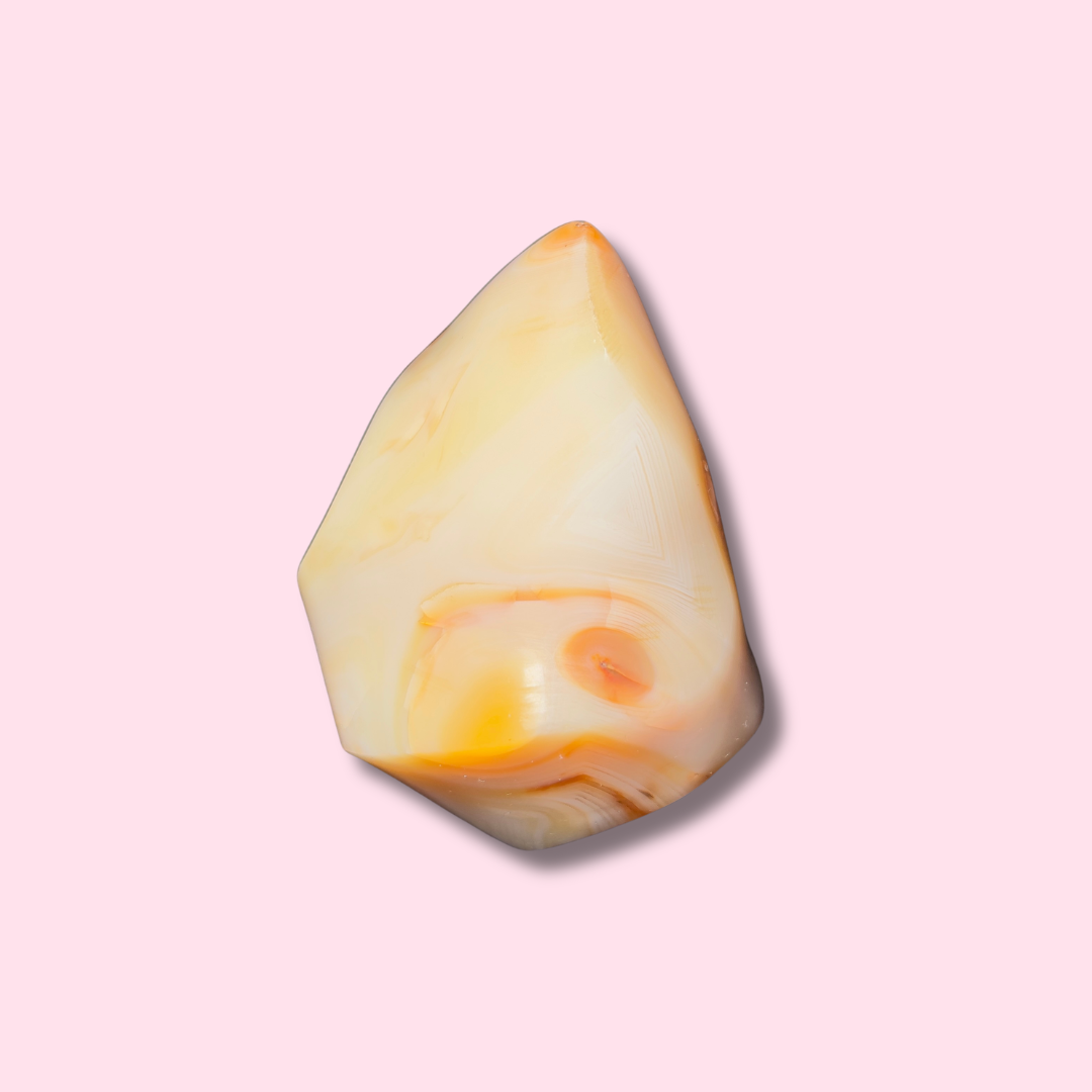 Pretty Pastel Banded Carnelian Flame - Made in Mother Nature