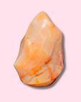 Peachy Quartz-Filled Carnelian Flame - Made in Mother Nature