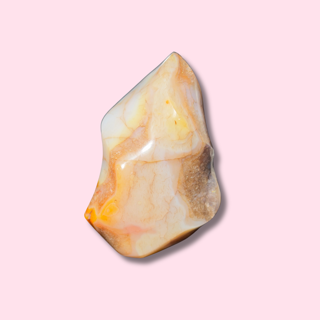 Funky Carnelian Flame With Cool Colors - Made in Mother Nature