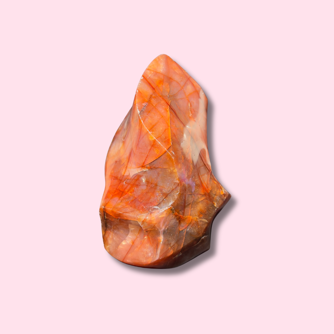Fiery Red Carnelian Flame - Made in Mother Nature