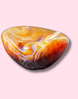 Funky Yellow Carnelian Bowl With Druzy & Crazy Banding - Made in Mother Nature