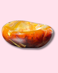 Funky Yellow Carnelian Bowl With Druzy & Crazy Banding - Made in Mother Nature