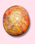 Stunning Yellow Carnelian Bowl With Orbicular Banding - Made in Mother Nature