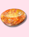 Stunning Yellow Carnelian Bowl With Orbicular Banding - Made in Mother Nature