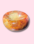 Stunning Yellow Carnelian Bowl With Orbicular Banding - Made in Mother Nature
