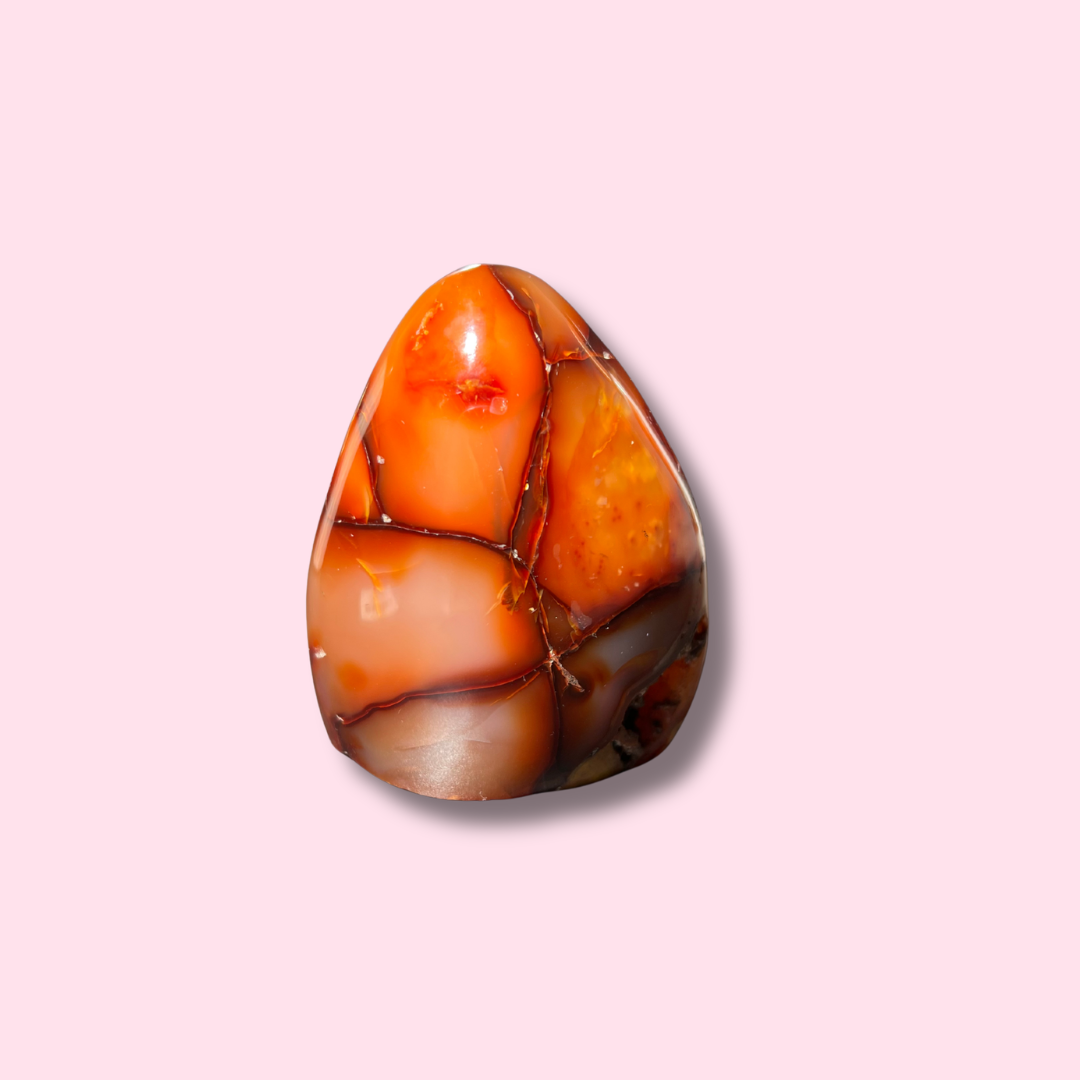 Carnelian Freeform With Unique Veiny Pattern - Made in Mother Nature
