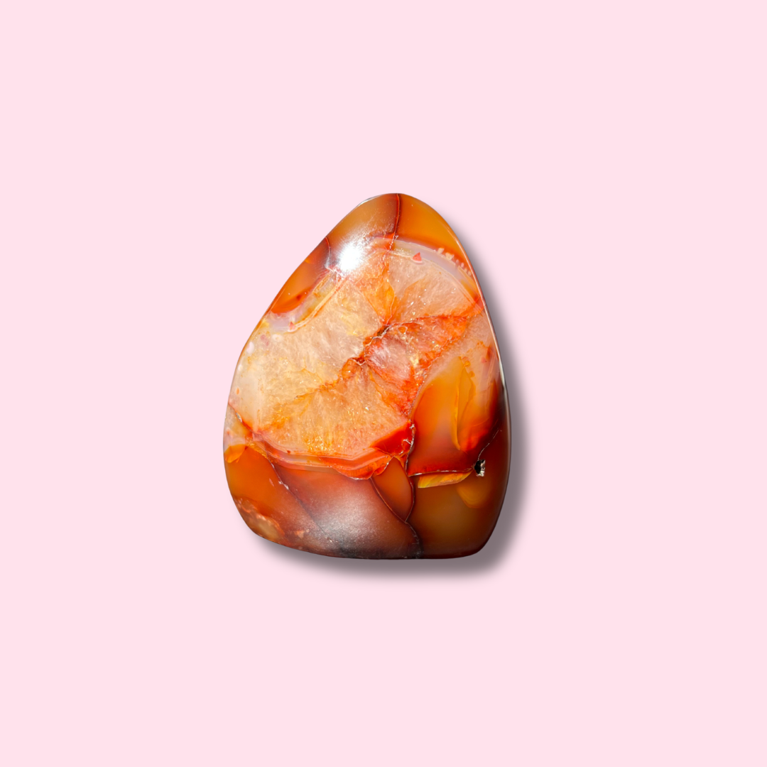 Carnelian Freeform With Unique Veiny Pattern - Made in Mother Nature