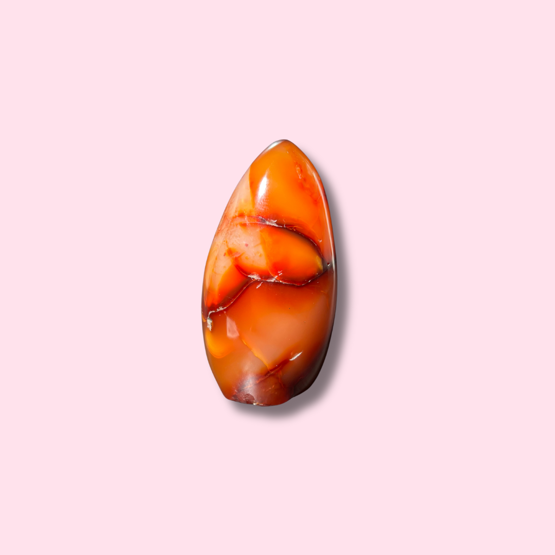 Carnelian Freeform With Unique Veiny Pattern - Made in Mother Nature