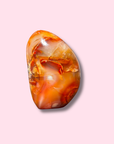Funky Carnelian Freeform With Cool Inclusions - Made in Mother Nature