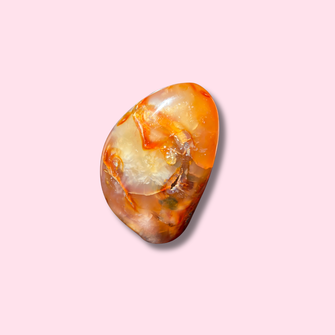 Funky Carnelian Freeform With Cool Inclusions - Made in Mother Nature