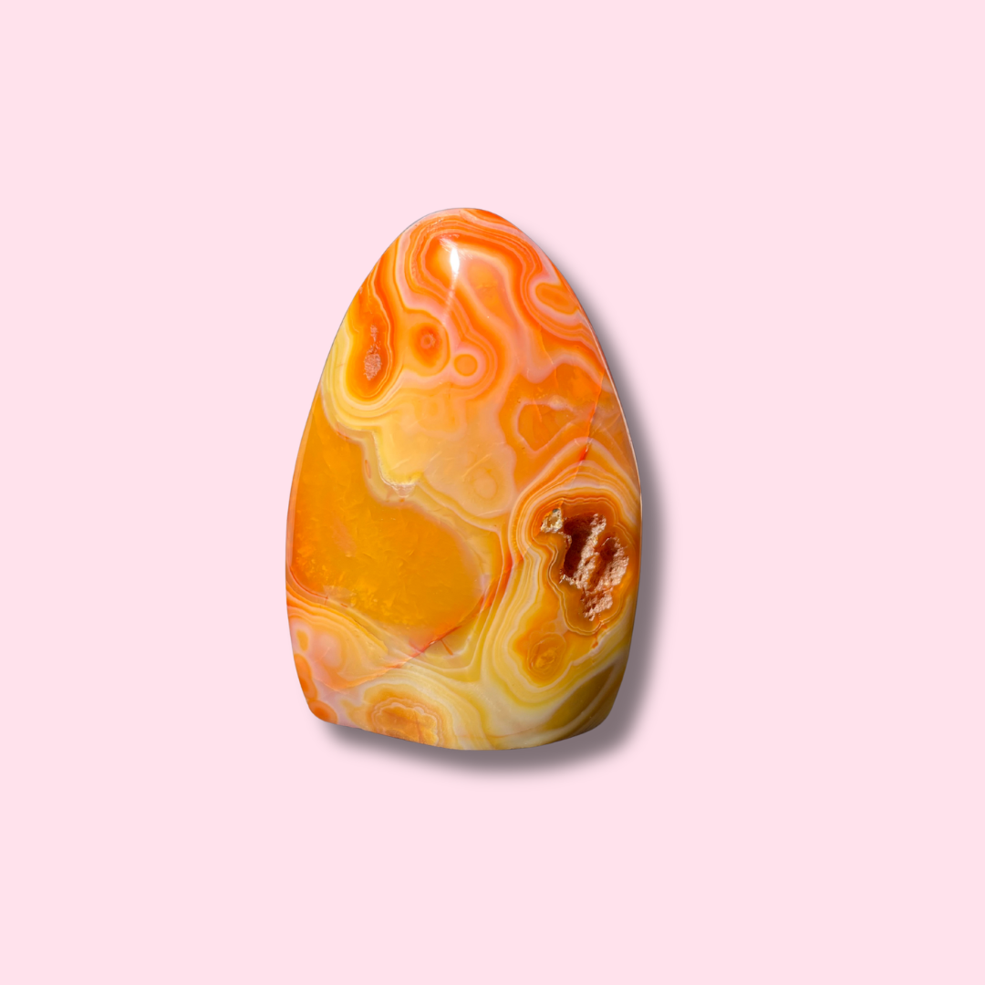 Gorgeous Carnelian Freeform With Beautiful Banding - Made in Mother Nature