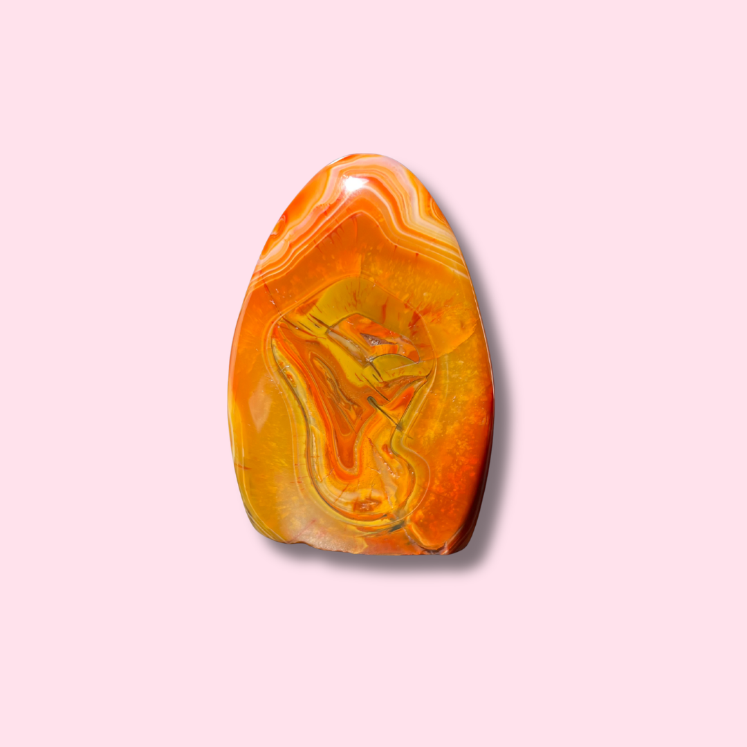 Gorgeous Carnelian Freeform With Beautiful Banding - Made in Mother Nature