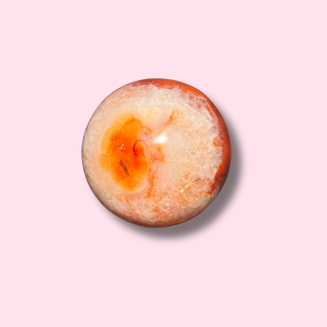 Pretty Carnelian Sphere With Pink Hue - Made in Mother Nature