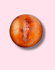 Carnelian Sphere With Cool Druzy Cave - Made in Mother Nature
