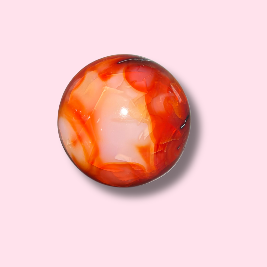 Amazing Vibrant Carnelian Sphere - Made in Mother Nature
